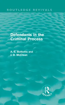 Book cover Defendants in the Criminal Process