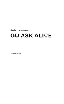 Go Ask Alice by Sparks Beatrice Z Library